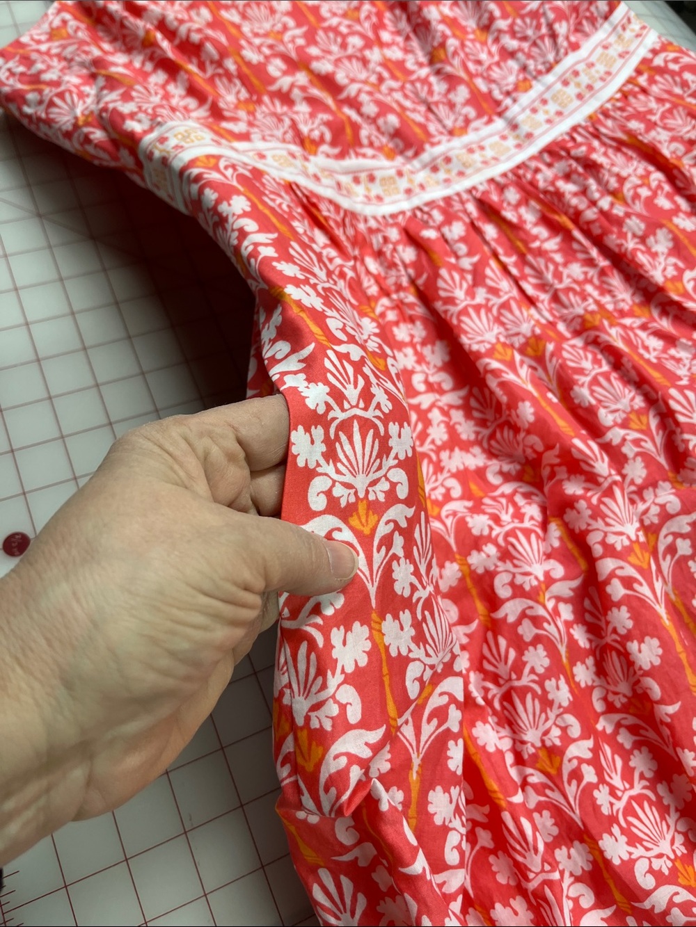 TALBOTS NWT Cottage Boho Party 100% Cotton Floral Scroll Print Sundress Maxi 16 - Picture 5 of 16